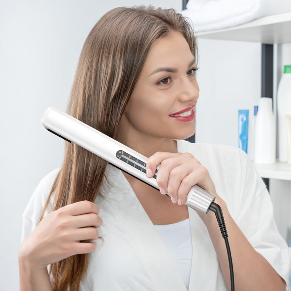 Гребінець для випрямлення волосся HOCO HP41 Straight and curly hair dual-purpose hair straightener(EU) White