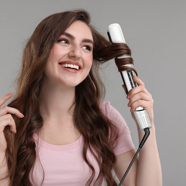 Гребінець для випрямлення волосся HOCO HP41 Straight and curly hair dual-purpose hair straightener(EU) White