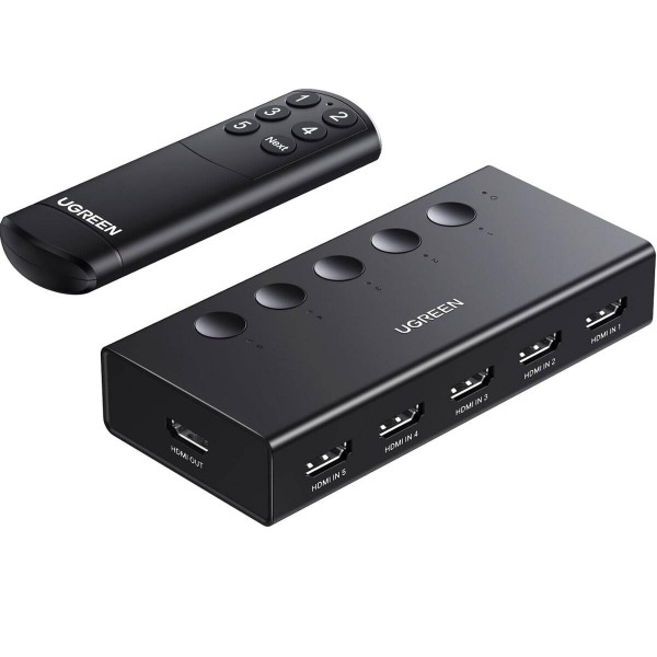 HDMI-Спліттер UGREEN 5-In 1-Out HDMI Switch