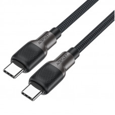Кабель ACEFAST C10-03 Type-C to Type-C 3A, 60W, 1.2m, silicone, zinc connectors, Black (6974316283119)