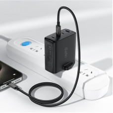 Кабель ACEFAST C23-01, USB to iP, 30W,1.2m, Nylon, Zinc alloy + TPE connectors, Black (6974316285410)