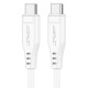 Кабель ACEFAST C3-03 Type-C to Type-C 3A, 60W, 1.2m, TPE, TPE connectors, White (6974316280859)