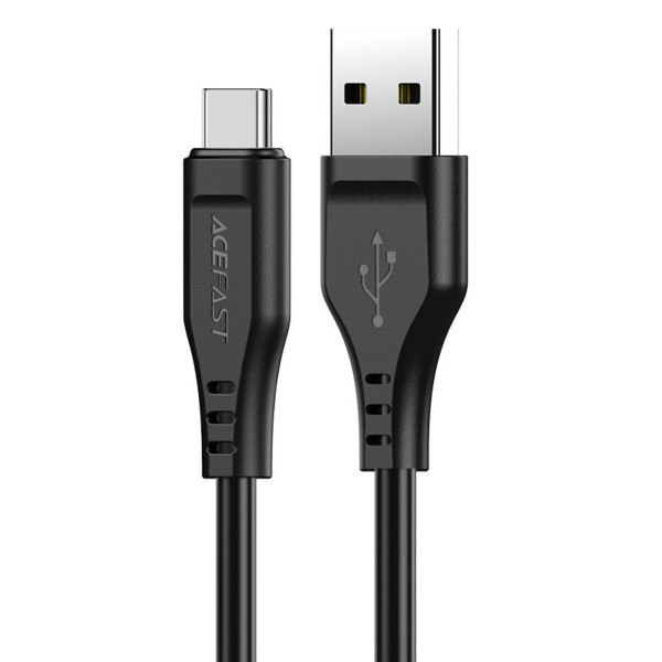 Кабель ACEFAST C3-04 USB to Type-C 3A, 1.2m, TPE, TPE connectors, Чорний