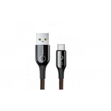 Кабель Baseus C-shaped Light Intelligent power-off Cable USB For Type-C 3A 1M Чорний
