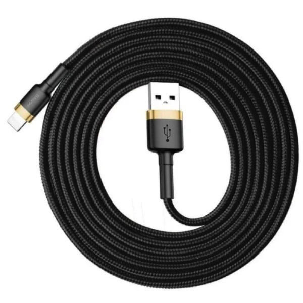 Кабель Baseus Cafule Cable USB For Lightning 1.5A 2m Gold+Чорний