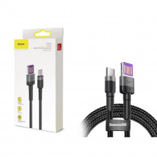 Кабель Baseus Cafule HW QC USB Double-sided Blind Interpolation For Type-C 40W 1m Gray+Чорний