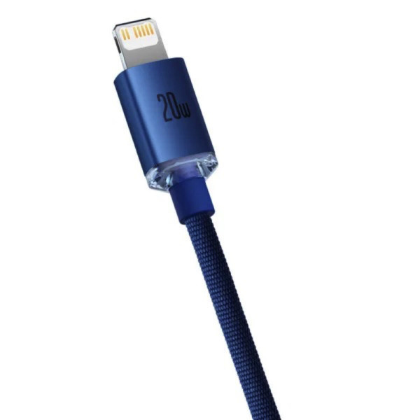 Кабель Baseus Crystal Shine Series Fast Charging Data Cable Type-C to iP 20W 2m Блакитний