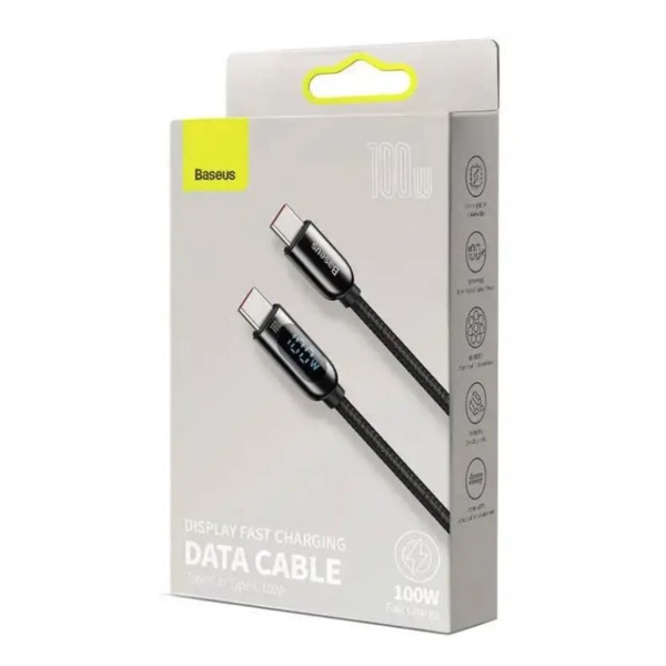 Кабель Baseus Display Fast Charging Data Cable Type-C to Type-C 100W 1m Black