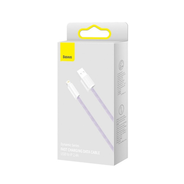 Кабель Baseus Dynamic Series Fast Charging Data Cable USB to iP 2.4A 2m Purple
