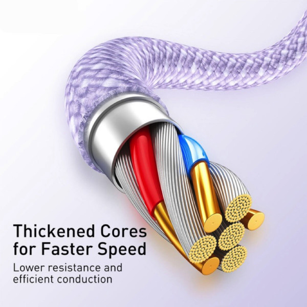 Кабель Baseus Dynamic Series Fast Charging Data Cable USB to iP 2.4A 2m Purple