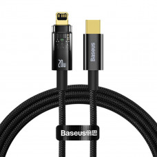 Кабель Baseus Explorer Series Auto Power-Off Fast Charging Data Cable Type-C to IP 20W 2m Чорний
