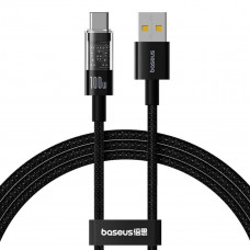 Кабель Baseus Gem Fast-Charging Data Cable USB to USB-C 100W 1m Cluster Чорний