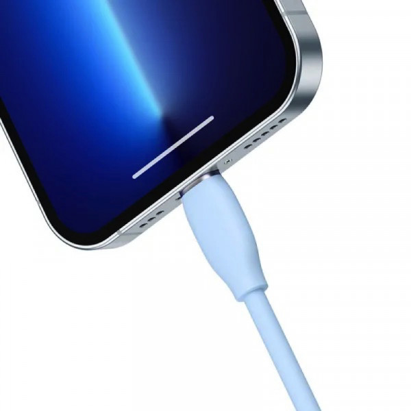 Кабель Baseus Jelly Liquid Silica Gel Fast Charging Data Cable USB to iP 2.4A 2m Блакитний