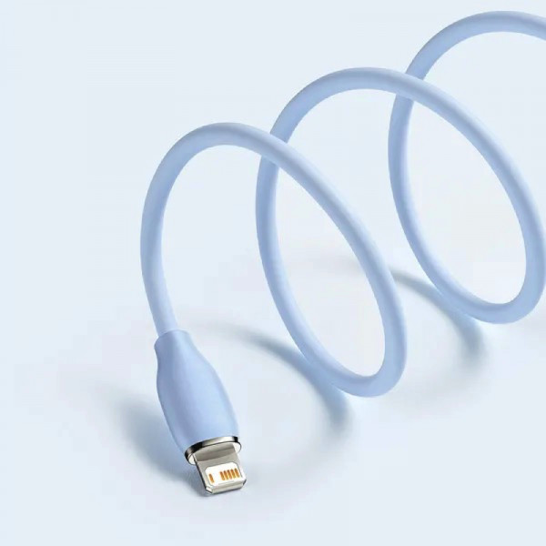 Кабель Baseus Jelly Liquid Silica Gel Fast Charging Data Cable USB to iP 2.4A 2m Блакитний