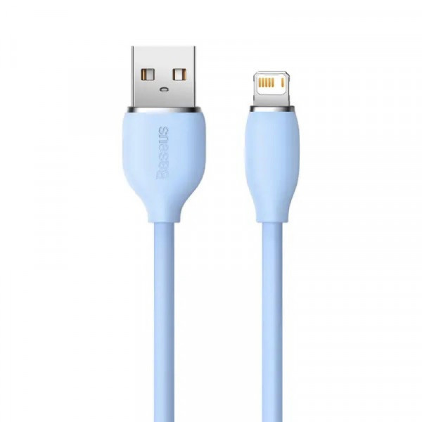 Кабель Baseus Jelly Liquid Silica Gel Fast Charging Data Cable USB to iP 2.4A 2m Блакитний