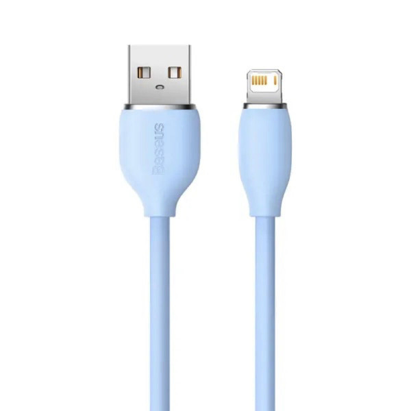 Кабель Baseus Jelly Liquid Silica Gel Fast Charging Data Cable USB to iP 2.4A 2m Blue