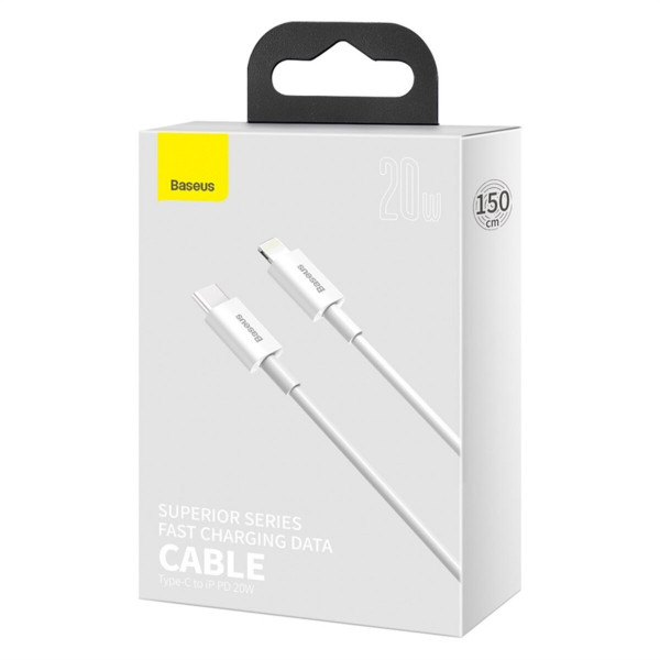 Кабель Baseus Superior Series Fast Charging Data Cable Type-C to iP PD 20W 1.5m White