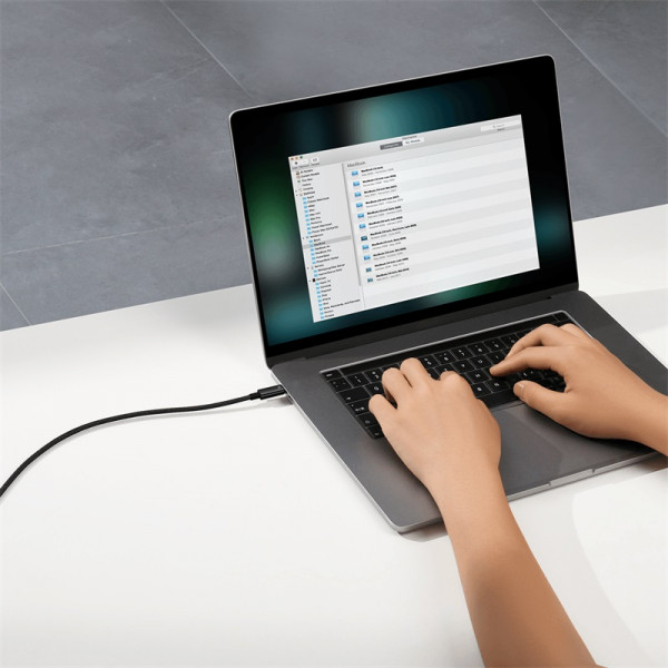 Кабель Baseus Tungsten Gold Fast Charging Data Cable Type-C to Type-C 240W 3m Black (CAWJ040201)