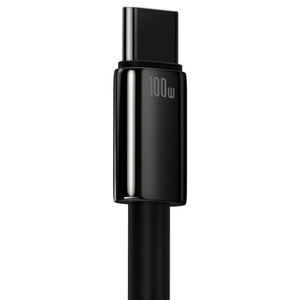 Кабель Baseus Tungsten Gold Fast Charging Data Cable USB to Type-C 100W 2m Чорний