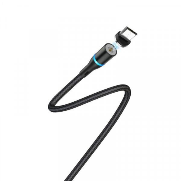 Кабель BOROFONE BU16 Skill magnetic Micro-USB 1.2m, nylon braid, aluminum alloy connector Black