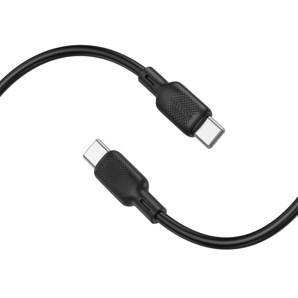 Кабель BOROFONE BX113 Lenny 60W silicone charging data cable C to C(L=1M) Чорний