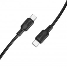 Кабель BOROFONE BX113 Lenny 60W silicone charging data cable C to C(L=1M) Black