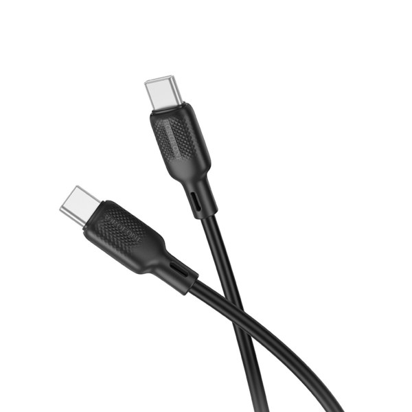 Кабель BOROFONE BX113 Lenny 60W silicone charging data cable C to C(L=1M) Чорний