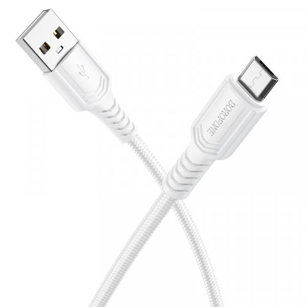 Кабель BOROFONE BX116 Certain charging data cable Micro White (6941991119781)