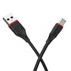 Кабель BOROFONE BX17 USB to Type-C 2A, 1m, PVC, TPE connectors, Чорний