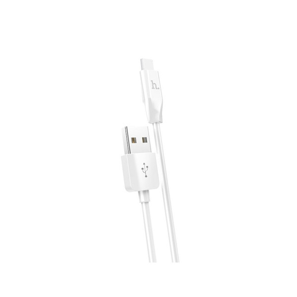Кабель HOCO X1 USB to Type-C 3A, 1m, PVC, PVC connectors, Білий