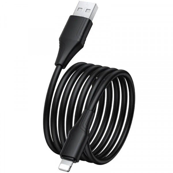 Кабель HOCO X124 Bien silicone charging data cable iP Black (6942007664400)