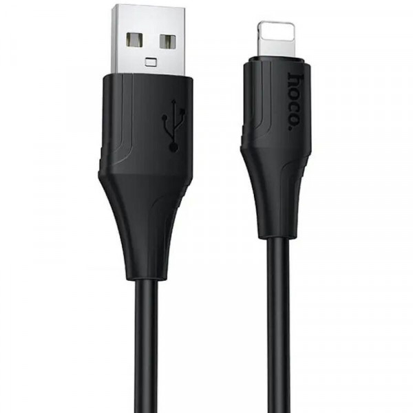 Кабель HOCO X124 Bien silicone charging data cable iP Black (6942007664400)