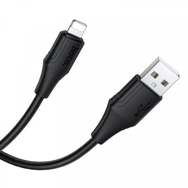 Кабель HOCO X124 Bien silicone charging data cable iP Black (6942007664400)