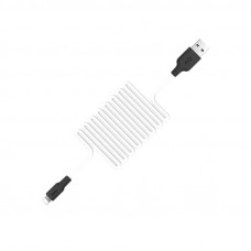 Кабель HOCO X21 USB to iP 2A, 1m, silicone, TPE connectors, Black+White (6957531071365)