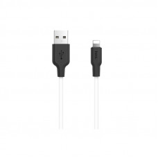 Кабель HOCO X21 USB to iP 2A, 1m, silicone, TPE connectors, Black+White (6957531071365)