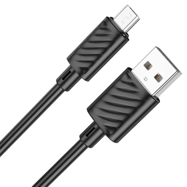 Кабель HOCO X88 Gratified charging data cable for Micro Чорний