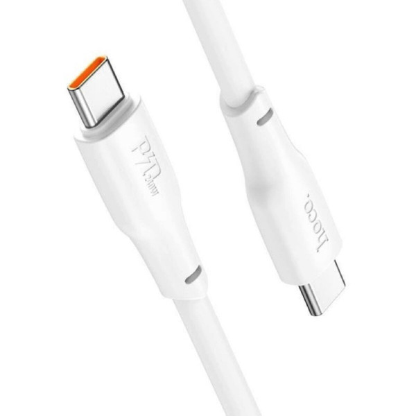 Кабель HOCO X93 Type-C to Type-C 240W, 1m, TPE, TPE connectors, White