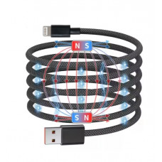 Кабель NN SN3 Magnetic Usb lightning 1m 100W чорний