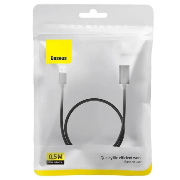 Кабель-подовжувач Baseus AirJoy Series USB2.0 Extension Cable 0.5m Cluster Чорний