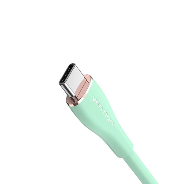 Кабель Vention USB 2.0 C Male to C Male 5A Cable 1M Light Green Silicone Type (TAWGF)