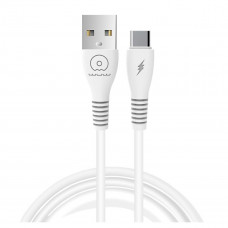 Кабель WUW-X195 USB Type-C 2,4A 1m білий