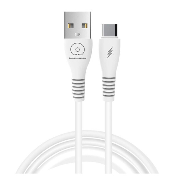 Кабель WUW-X195 USB Type-C 2,4A 1m білий