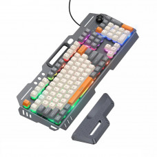 Клавіатура HOCO DI98 Murphy 3-color wired keyboard(Ukrainian version) Star Gray (6942007674232)