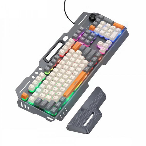 Клавіатура HOCO DI98 Murphy 3-color wired keyboard(Ukrainian version) Star Gray (6942007674232)
