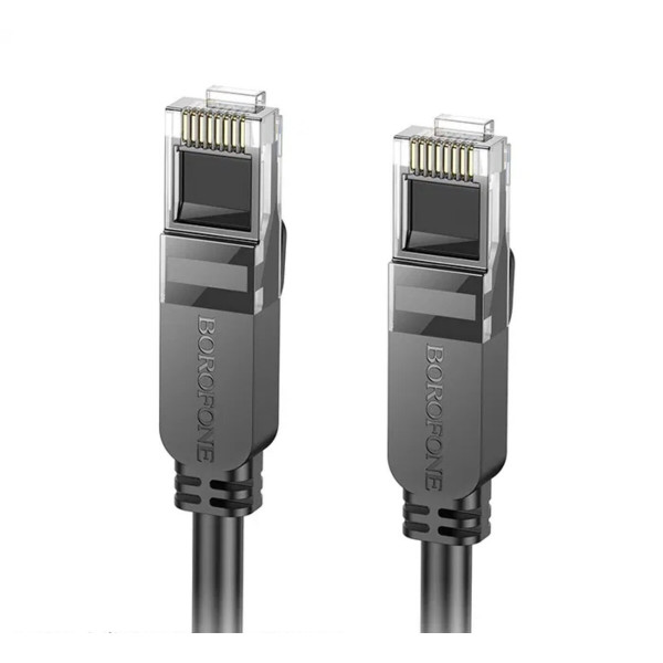 Мережевий кабель BOROFONE BUS01 Category 6 Gigabit network cable(L=1M) Чорний