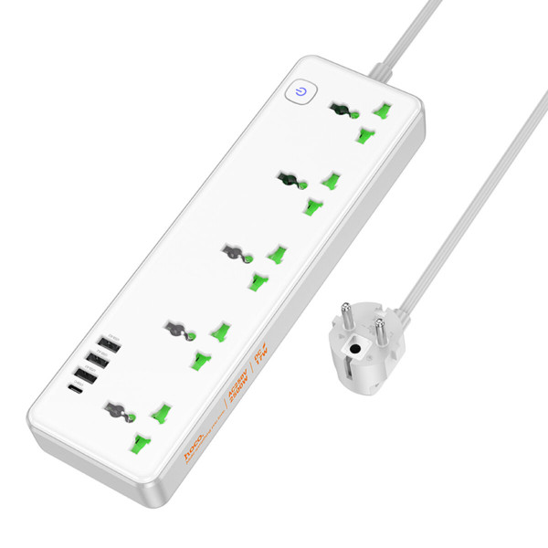 Мережевий подовжувач HOCO AC13A Talento 5-position socket(1C3A) White