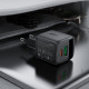 Мережевий зарядний пристрій ACEFAST A114 PD25W GaN charger (USB-A+USB-C) with digital display Black (6974316284437)