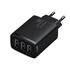 Мережевий зарядний пристрій Baseus Compact Charger 3U 17W EU Black (CCXJ020101)