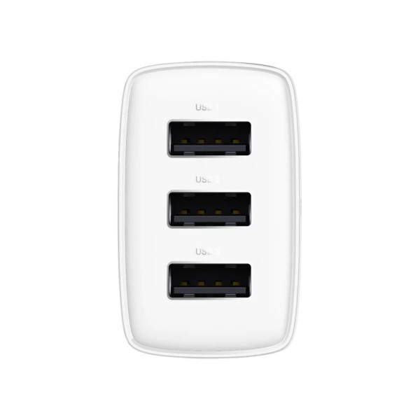 Мережевий зарядний пристрій Baseus Compact Charger 3U 17W EU Білий