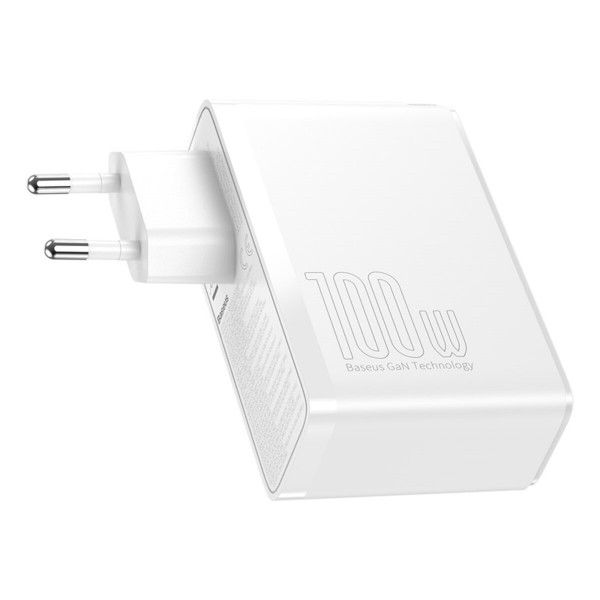 Мережевий зарядний пристрій Baseus GaN2 Pro Quick Charger 2C+2U 100W EU White